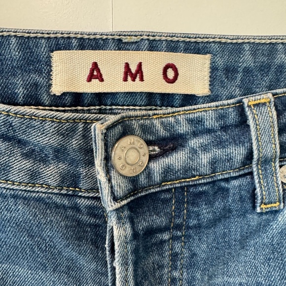 AMO Jeans Denim Babe Old School Mid Rise Straight Leg Medium Wash Size 28 - Picture 6 of 10